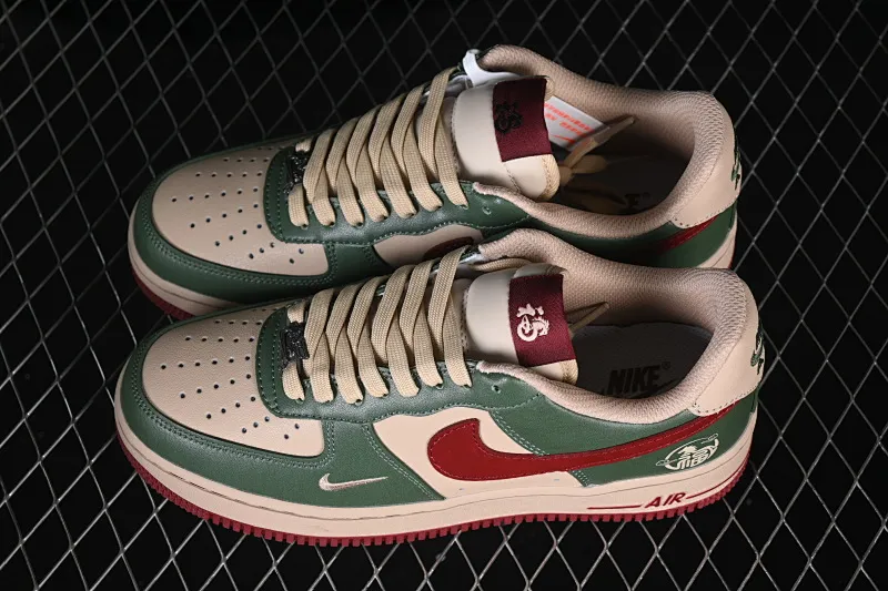 All categories Nk Air Force 1 Air Force series Nk Air Force 1 Low Air Force low top Nike Air Force 1'07 Low Year of the Horse limited edition Emerald green apricot red Air Force 1 low top casual sneakers NH0601-518